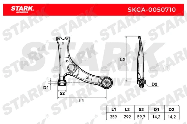 Bras de liaison, suspension de roue Stark SKCA-0050710