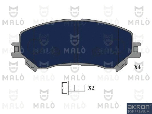 Kit de plaquettes de frein, frein à disque AKRON-MALÒ 1051219