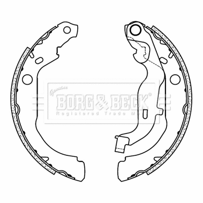 Jeu de mâchoires de frein BORG & BECK BBS6507