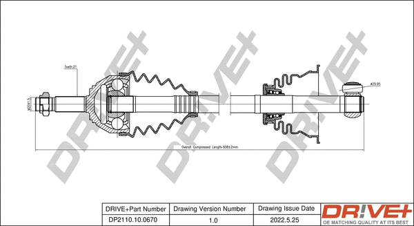 Arbre de transmission Dr!ve+ DP2110.10.0670
