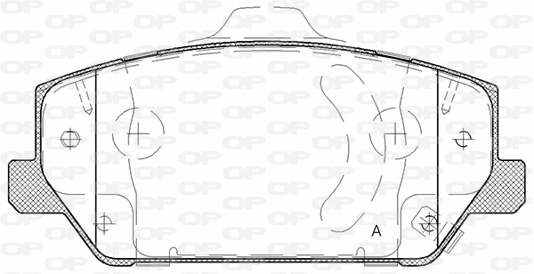 Kit de plaquettes de frein, frein à disque OPEN PARTS BPA1809.02