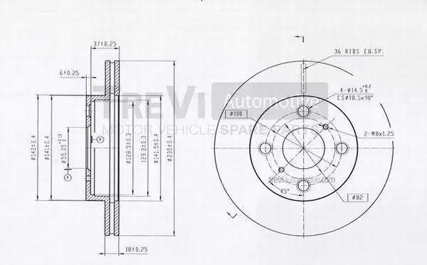 Disque de frein TREVI AUTOMOTIVE BD1130