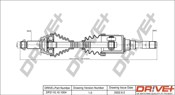 Arbre de transmission Dr!ve+ DP2110.10.1004