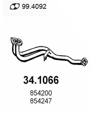 Tuyau d'échappement ASSO 34.1066