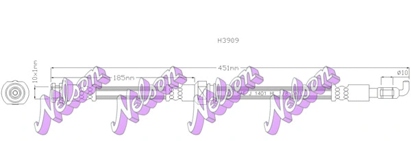 Flexible de frein KAWE H3909