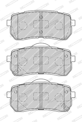 Kit de plaquettes de frein, frein à disque FERODO FDB4114-D