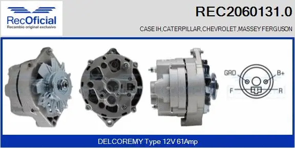 Alternateur RECOFICIAL REC2060131.0