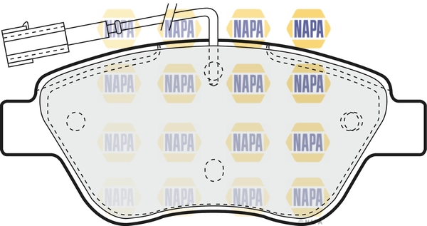 Kit de plaquettes de frein, frein à disque NAPA NBP1107