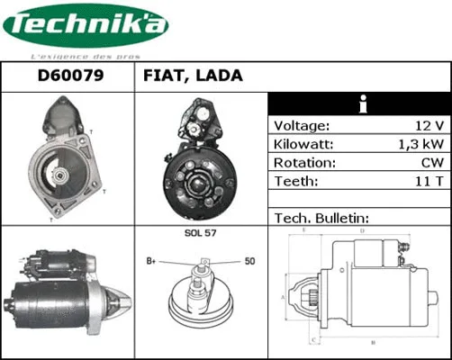 Démarreur Technika D60079