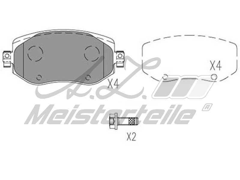 Kit de plaquettes de frein, frein à disque A.Z. Meisterteile AZMT-44-022-1989