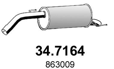 Silencieux arrière ASSO 34.7164