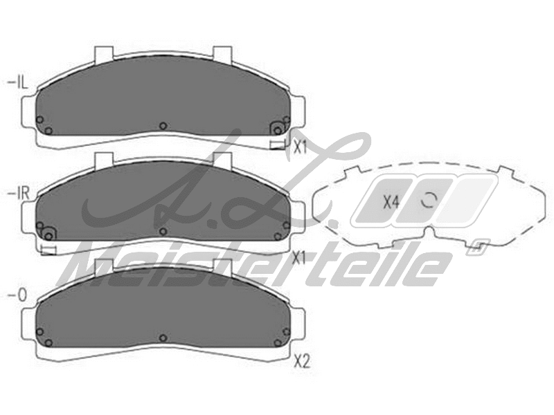Kit de plaquettes de frein, frein à disque A.Z. Meisterteile AZMT-44-022-1677