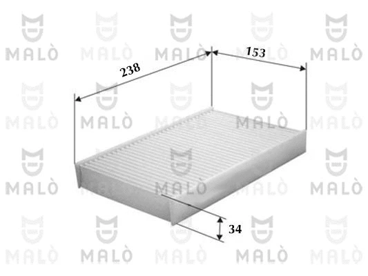 Filtre, air de l'habitacle AKRON-MALÒ 1531401