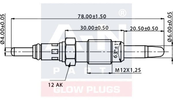 Bougie de préchauffage A-N PARTS A-N091391