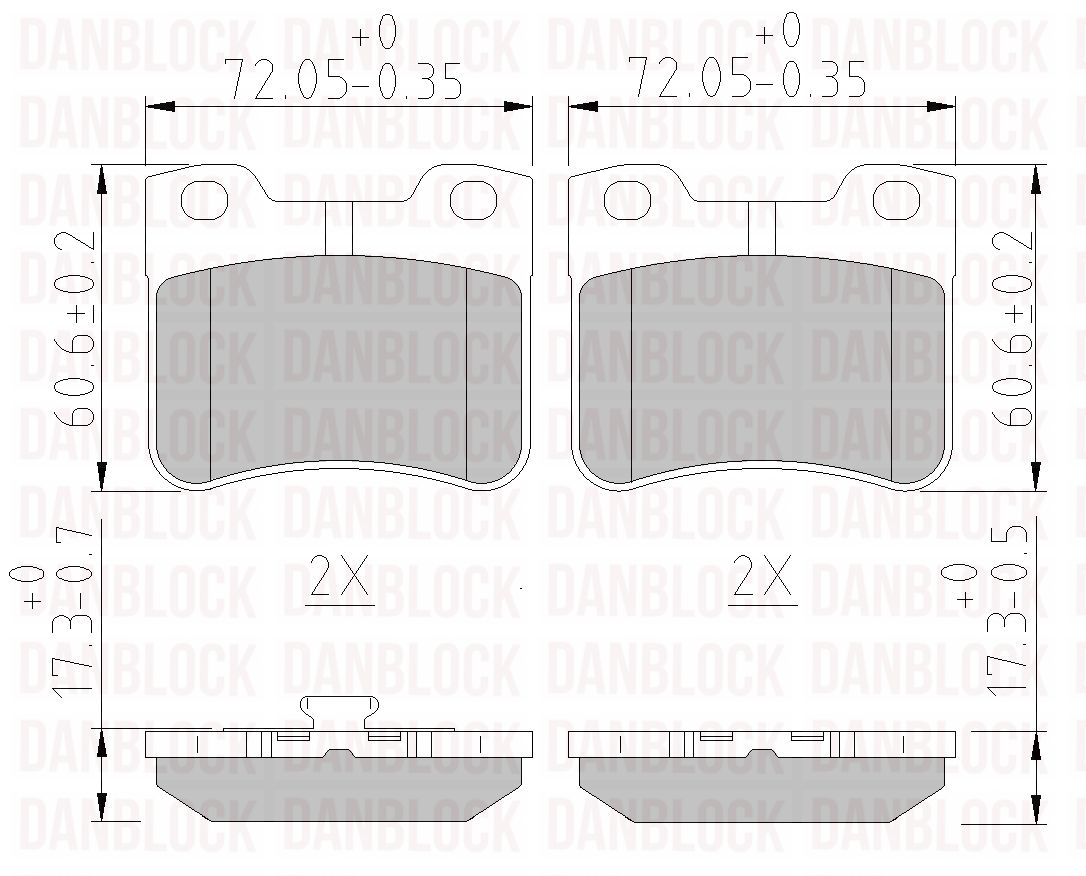 Kit de plaquettes de frein, frein à disque DANBLOCK DB 510431