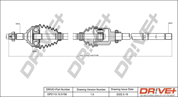 Arbre de transmission Dr!ve+ DP2110.10.0156