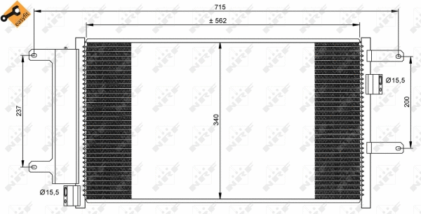 Condenseur, climatisation NRF 35751