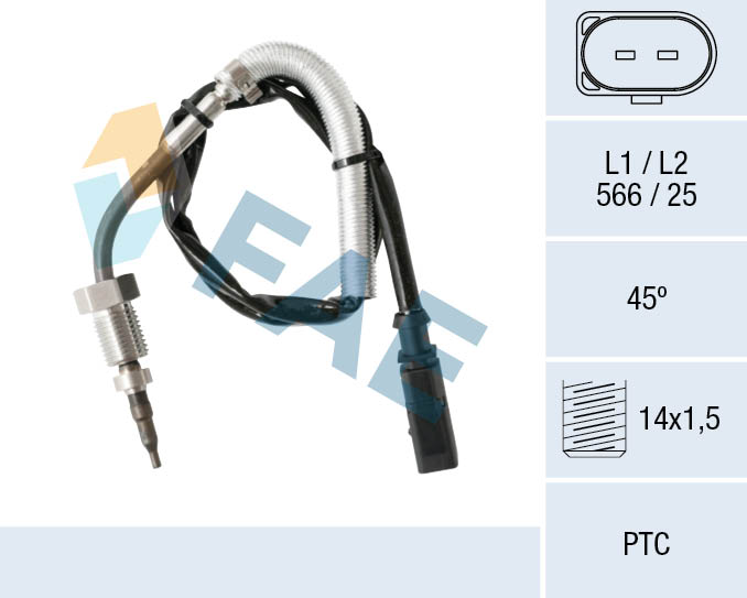 Capteur, température des gaz FAE 68007