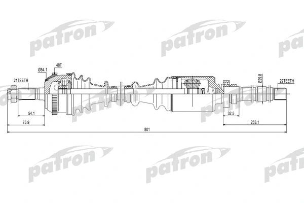 Arbre de transmission PATRON PDS0072