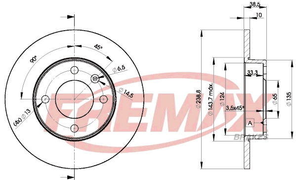 Disque de frein FREMAX BD-3325