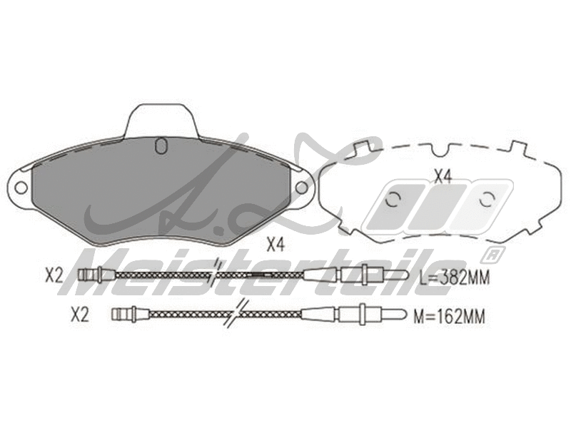 Kit de plaquettes de frein, frein à disque A.Z. Meisterteile AZMT-44-022-1604