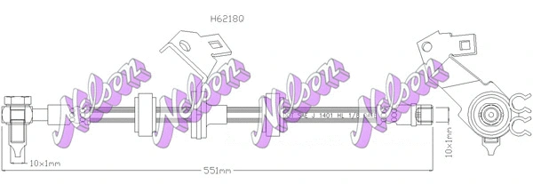 Flexible de frein KAWE H6218Q