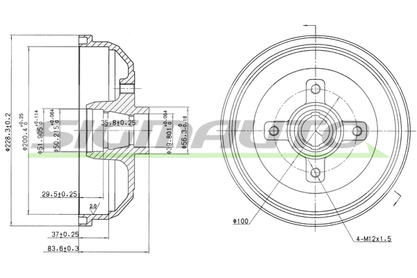 Tambour de frein SIGMAUTO DR5135