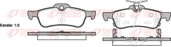 Kit de plaquettes de frein, frein à disque REMSA 0862.02