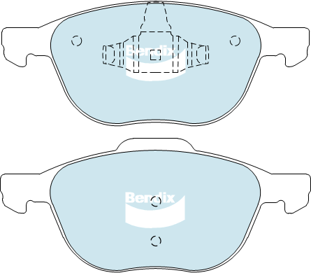 Kit de plaquettes de frein, frein à disque BENDIX-SEA DB1679 4WD