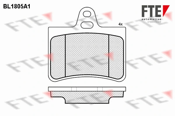 Kit de plaquettes de frein, frein à disque FTE 9010381