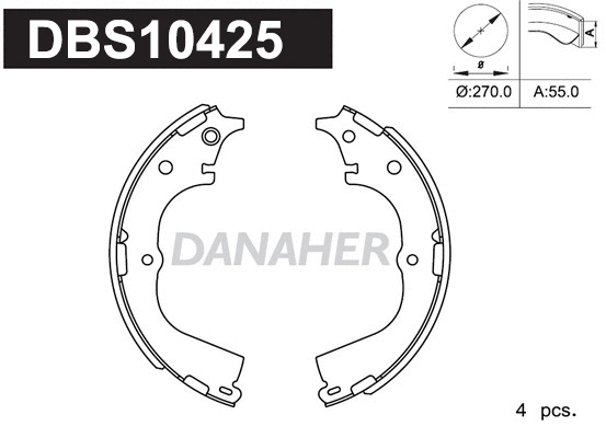 Jeu de mâchoires de frein DANAHER DBS10425
