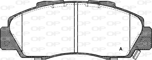 Kit de plaquettes de frein, frein à disque OPEN PARTS BPA0351.32