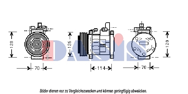Compresseur, climatisation AKS DASIS 851005N