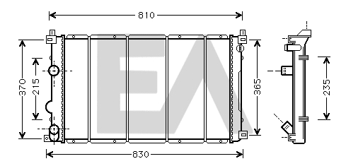 Radiateur, refroidissement du moteur EACLIMA 31R60071