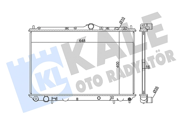 Radiateur, refroidissement du moteur KALE OTO RADYATÖR 351925