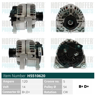 Alternateur HOFFER H5510620