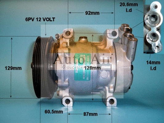 Compresseur, climatisation AUTO AIR GLOUCESTER 14-1205