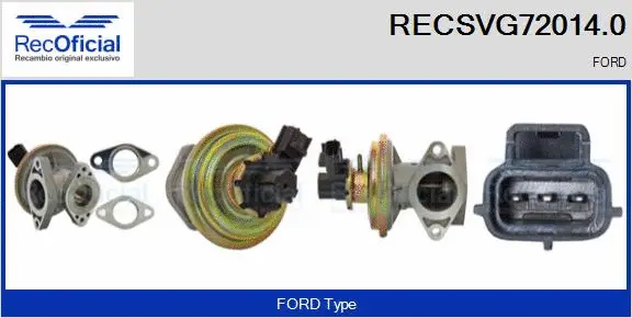 Vanne EGR RECOFICIAL RECSVG72014.0