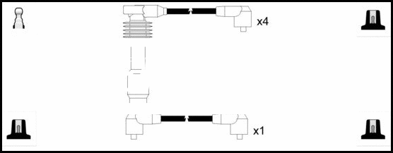 Kit de câbles d'allumage LEMARK HOES603