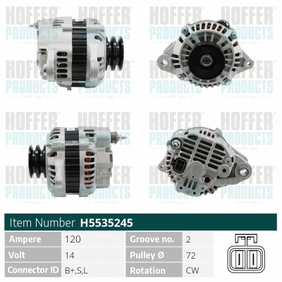 Alternateur HOFFER H5535245