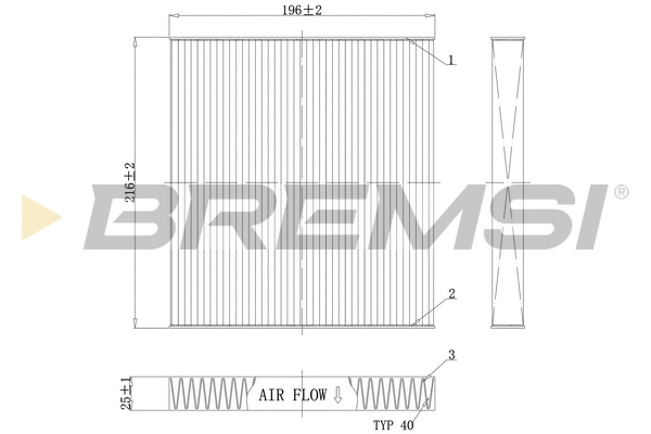 Filtre, air de l'habitacle BREMSI FC0988