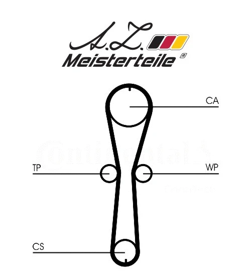 Kit de courroie crantée A.Z. Meisterteile AZMT-30-058-2093