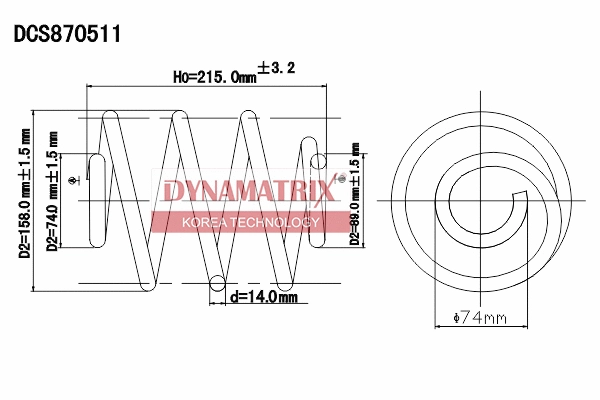 Ressort de suspension DYNAMATRIX DCS870511