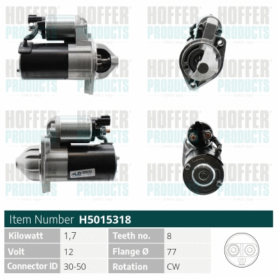 Démarreur HOFFER H5015318