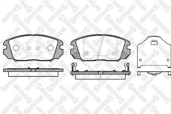 Kit de plaquettes de frein, frein à disque STELLOX 002 006-SX