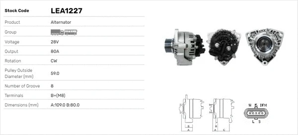 Alternateur LUSA LEA1227