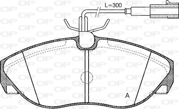 Kit de plaquettes de frein, frein à disque OPEN PARTS BPA0486.11