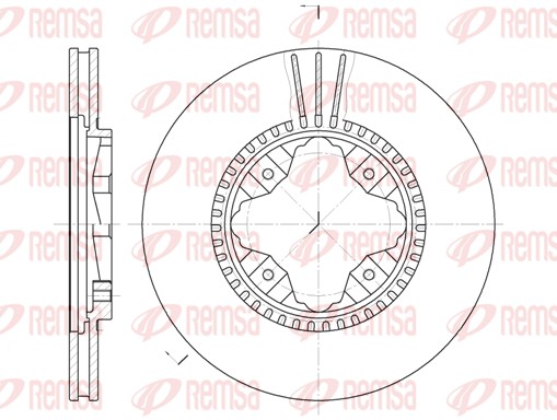 Disque de frein REMSA 6845.10
