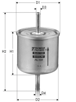 Filtre à carburant TECNECO FILTERS IN4777
