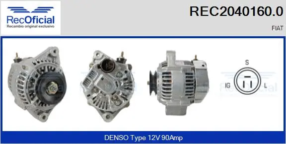 Alternateur RECOFICIAL REC2040160.0